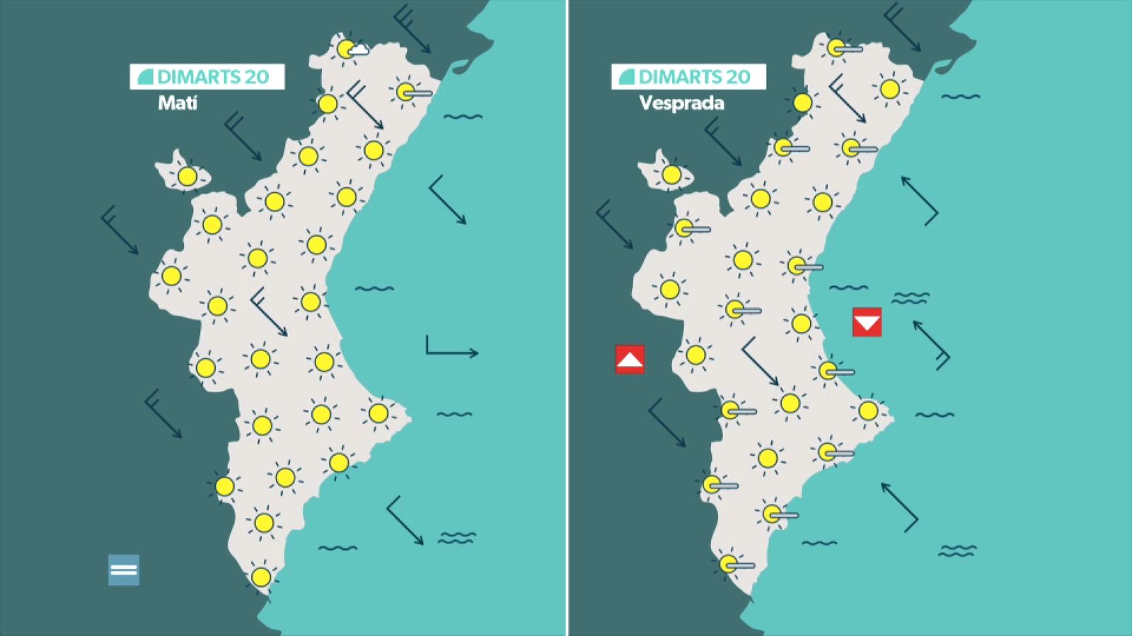 La previsió per a este dimarts 20 de maig