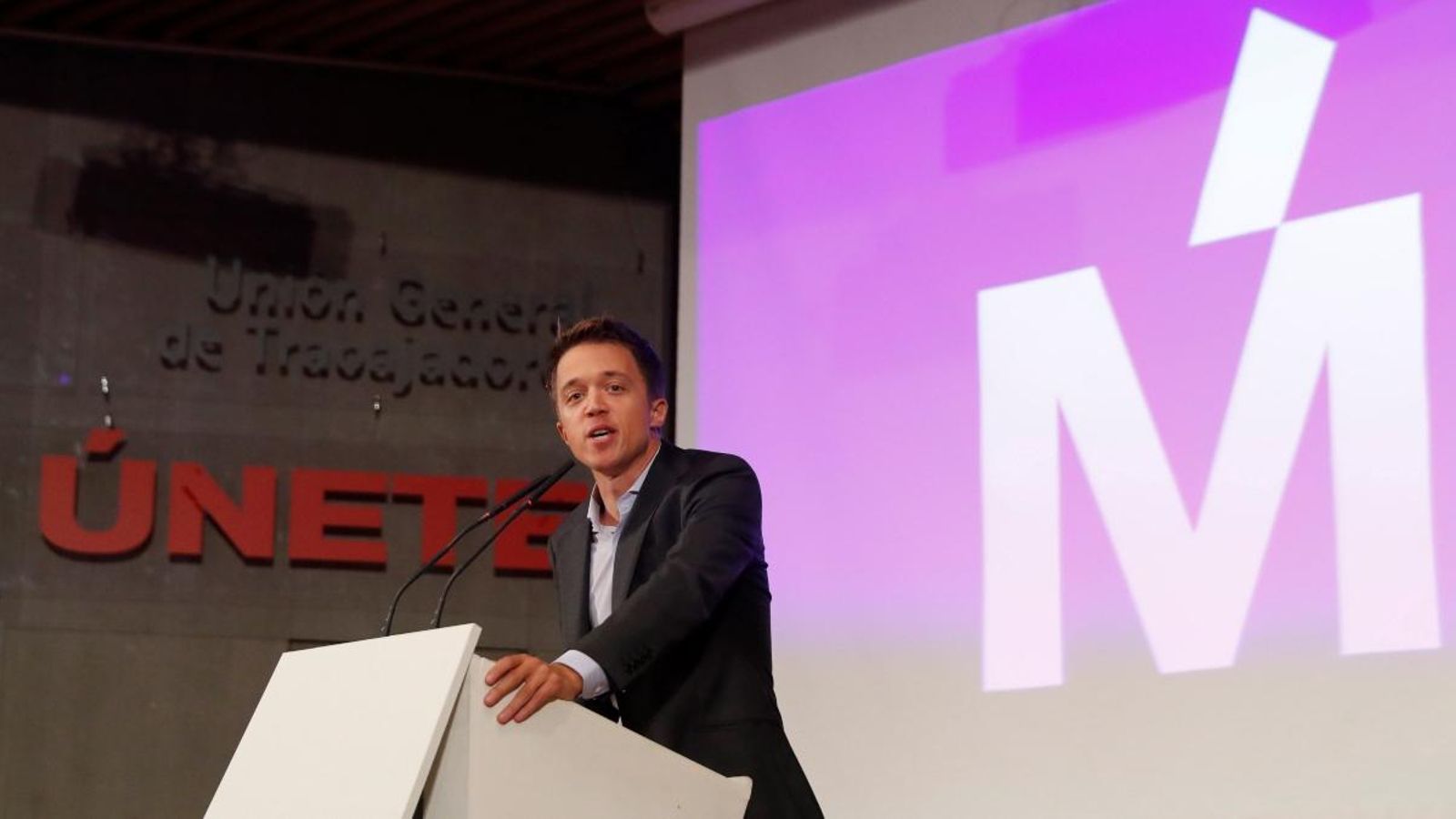Íñigo Errejón, en l'assemblea de Més Madrid Íñigo Errejón, en l'assemblea de Més Madrid