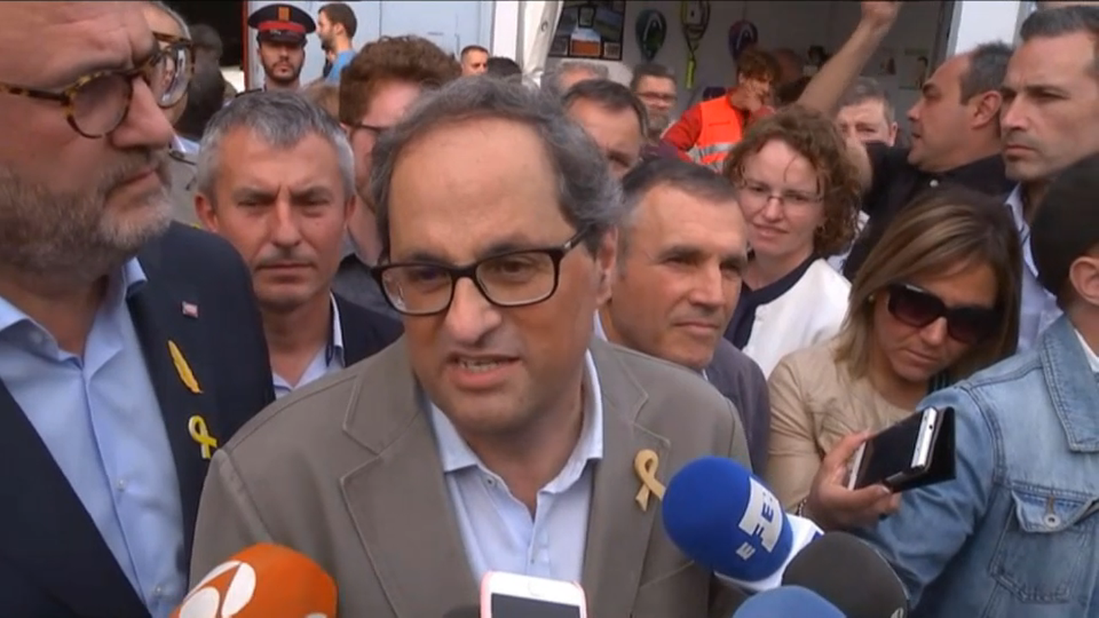 Quim Torra, des de Vilafranca del Penedès, alerta d'una greu crisi institucional