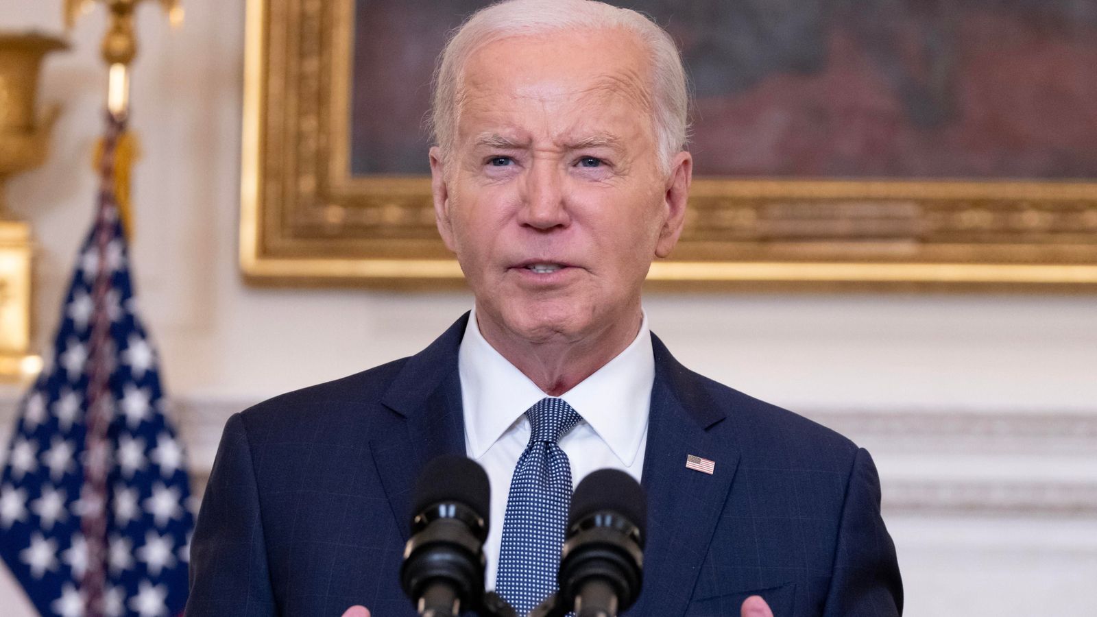El president dels Estats Units, Joe Biden, parla davant els mitjans a la Casa Blanca