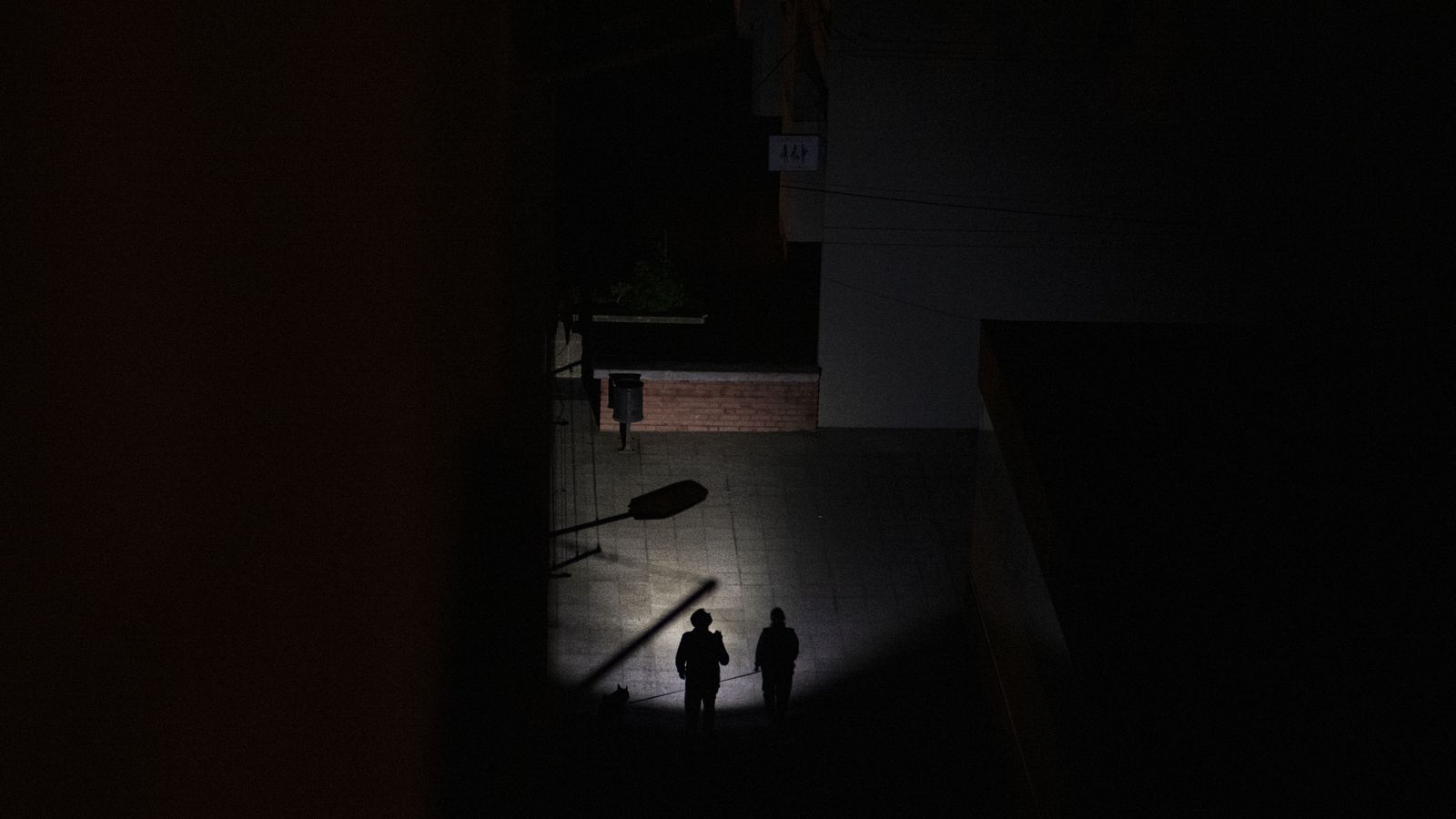 Una de les imatges que va deixar l'apagada eléctrica a la península Ibérica