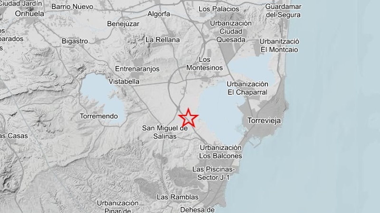 El terratrèmol s'ha registrat en Sant MIquel de la Salinas