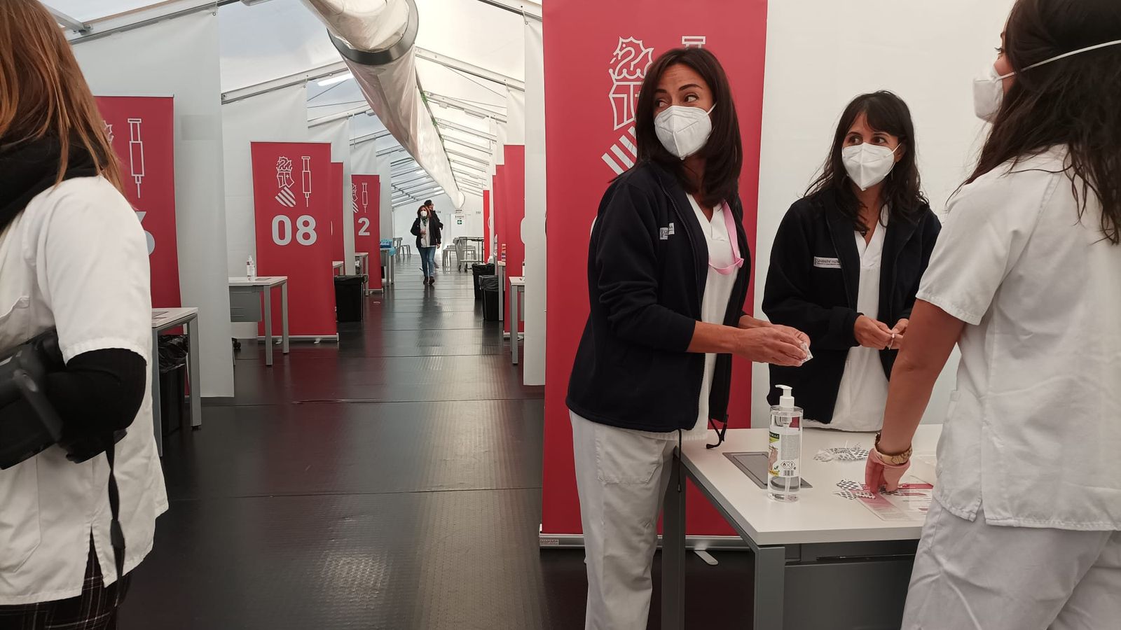 Vacunació de reforç per als valencians que van rebre la monodosi de Janssen a l'hospital de campanya de Castelló