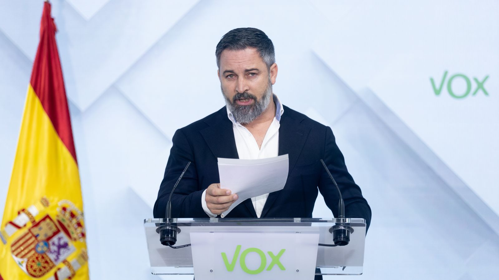El líder de Vox, Santiago Abascal, este dimecres