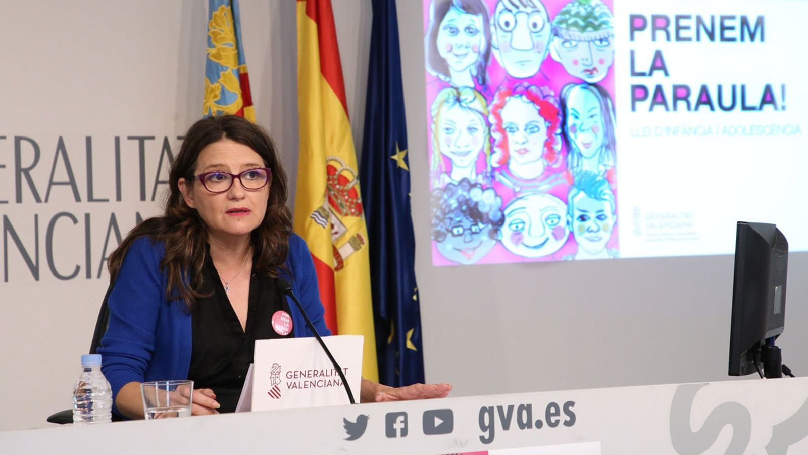 La vicepresidenta del Consell, Mònica Oltra explica la norma en roda de premsa posterior al ple del Consell