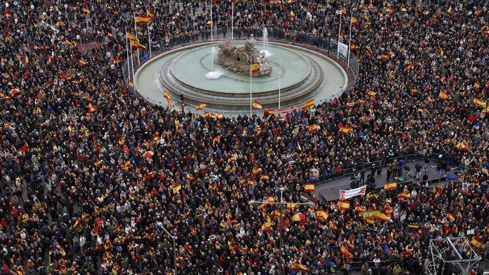 Concentració a Madrid contra la llei d'amnistia