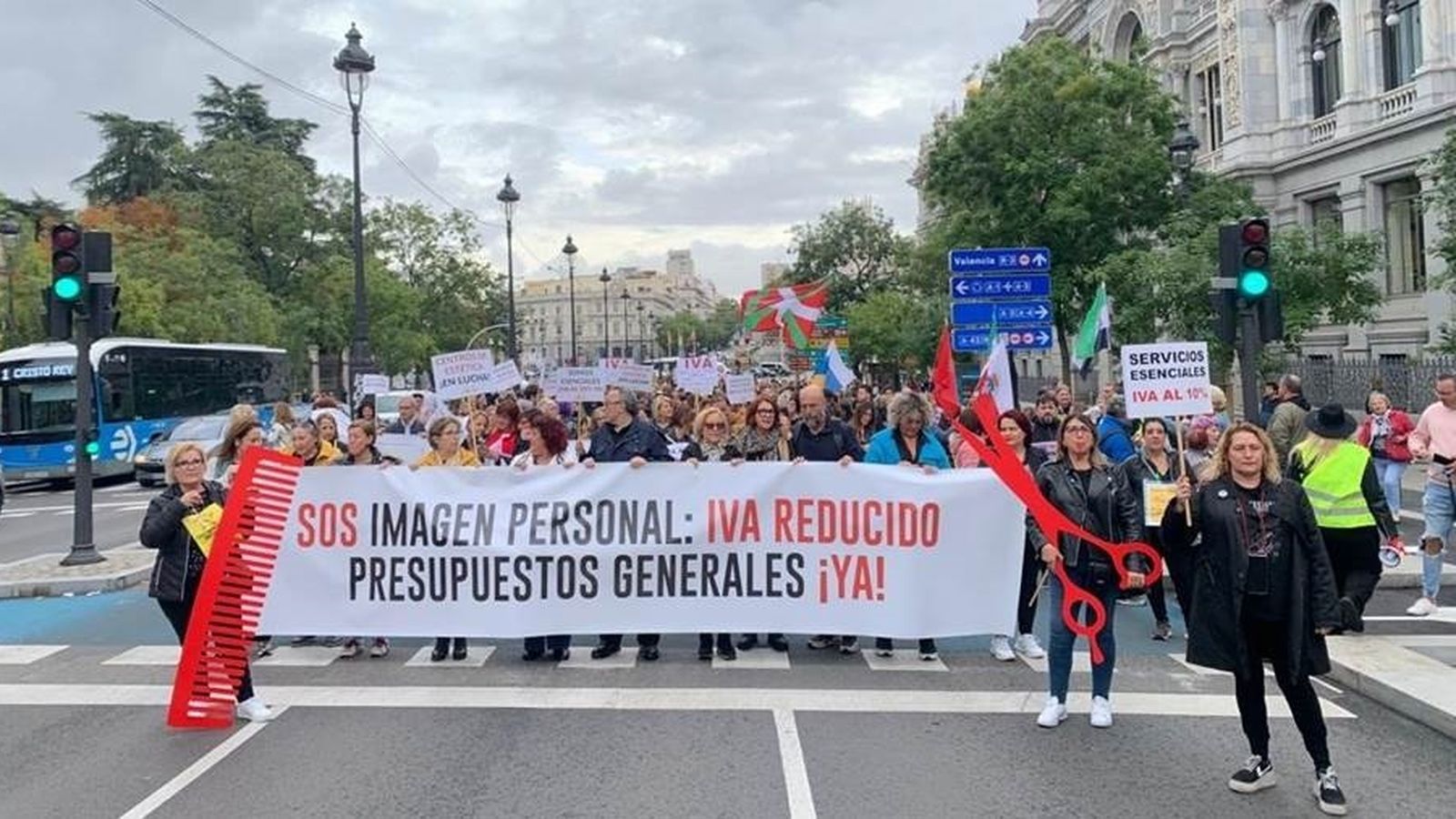 Manifestació del sector de la imatge personal en una imatge d'arxiu