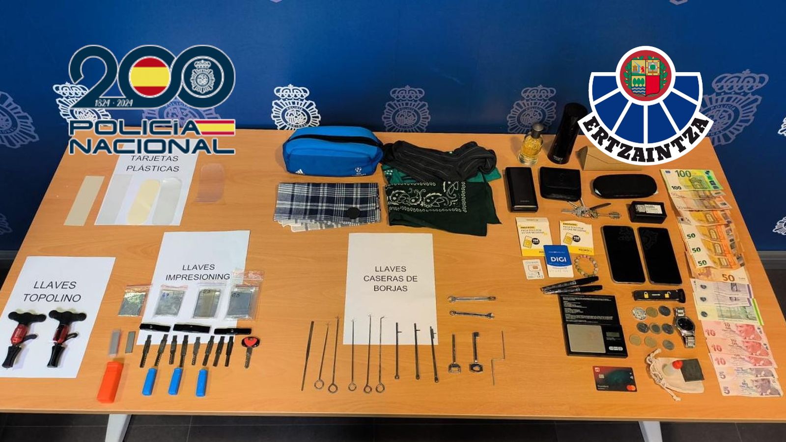 Efectes intervinguts per la policia que utilitzava la banda en els seus robatoris