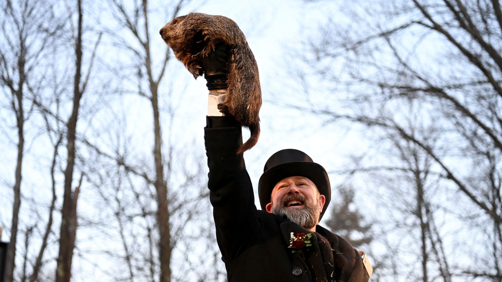Els ciutadans estatunidencs celebren el Dia de la Marmota