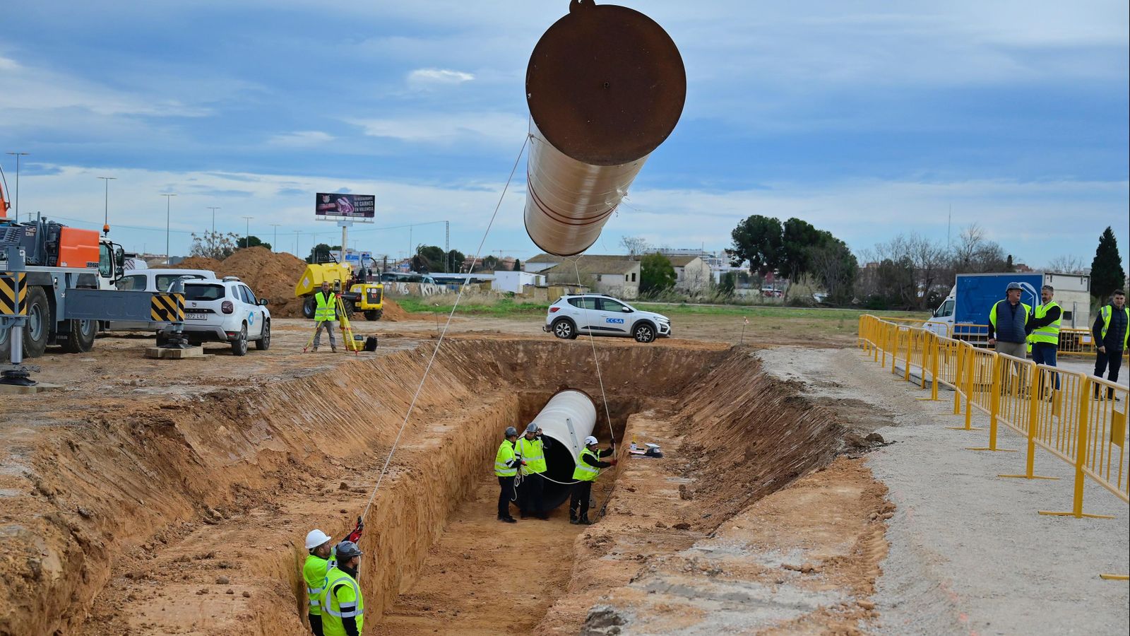 Inici de l'últim tram de les obres de connexió entre les dos preses