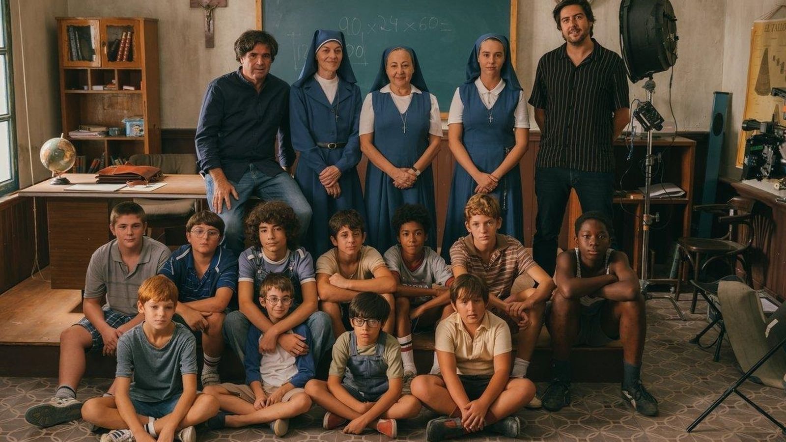 L'equip de rodatge en 'Llenos de gracia'