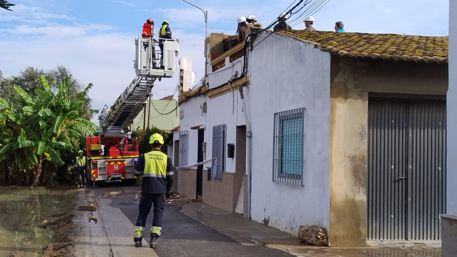 En imatge, la vivenda de la pedania de Castellar afectada