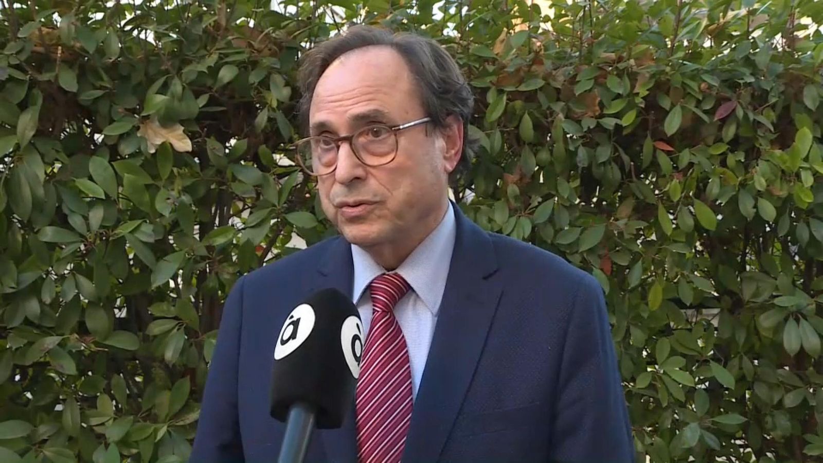 Declaracions del conseller d'Hisenda, Vicent Soler, als micròfons d'À Punt