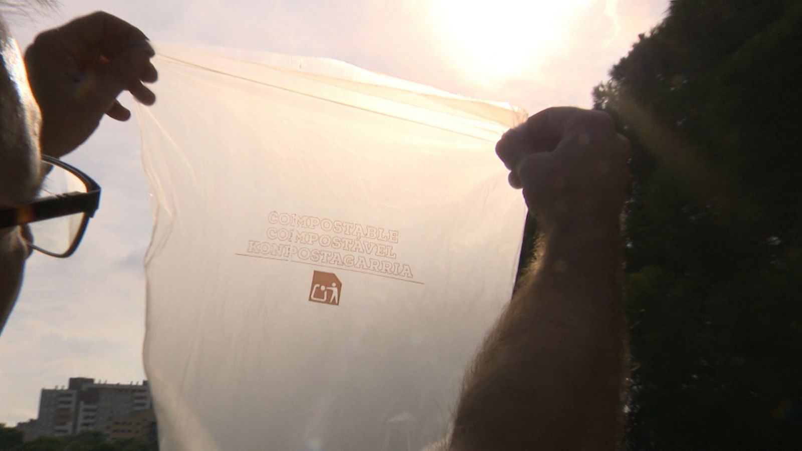 Imatge d'una bossa compostable