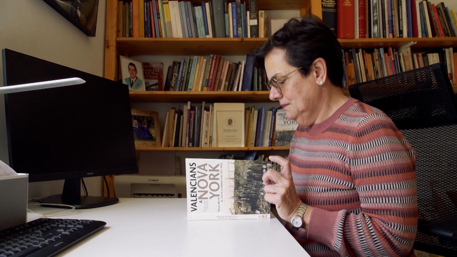 Teresa Morell, autora del llibre 'Valencians a Nova York: el cas de la Marina Alta'