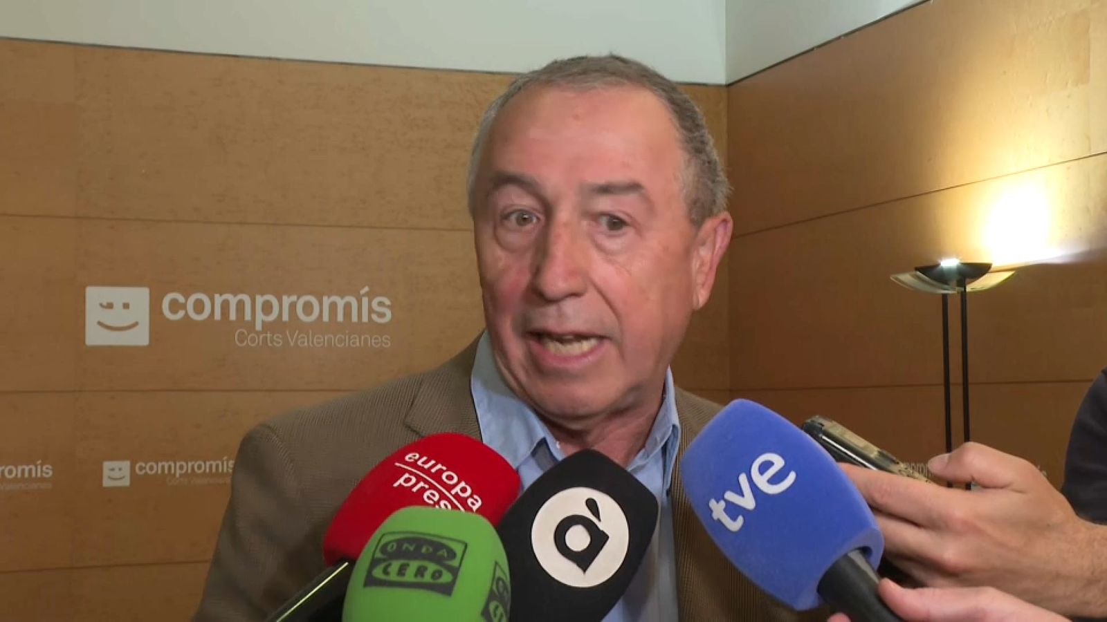 El síndic de Compromís, Joan Baldoví, aquest dilluns en les Corts