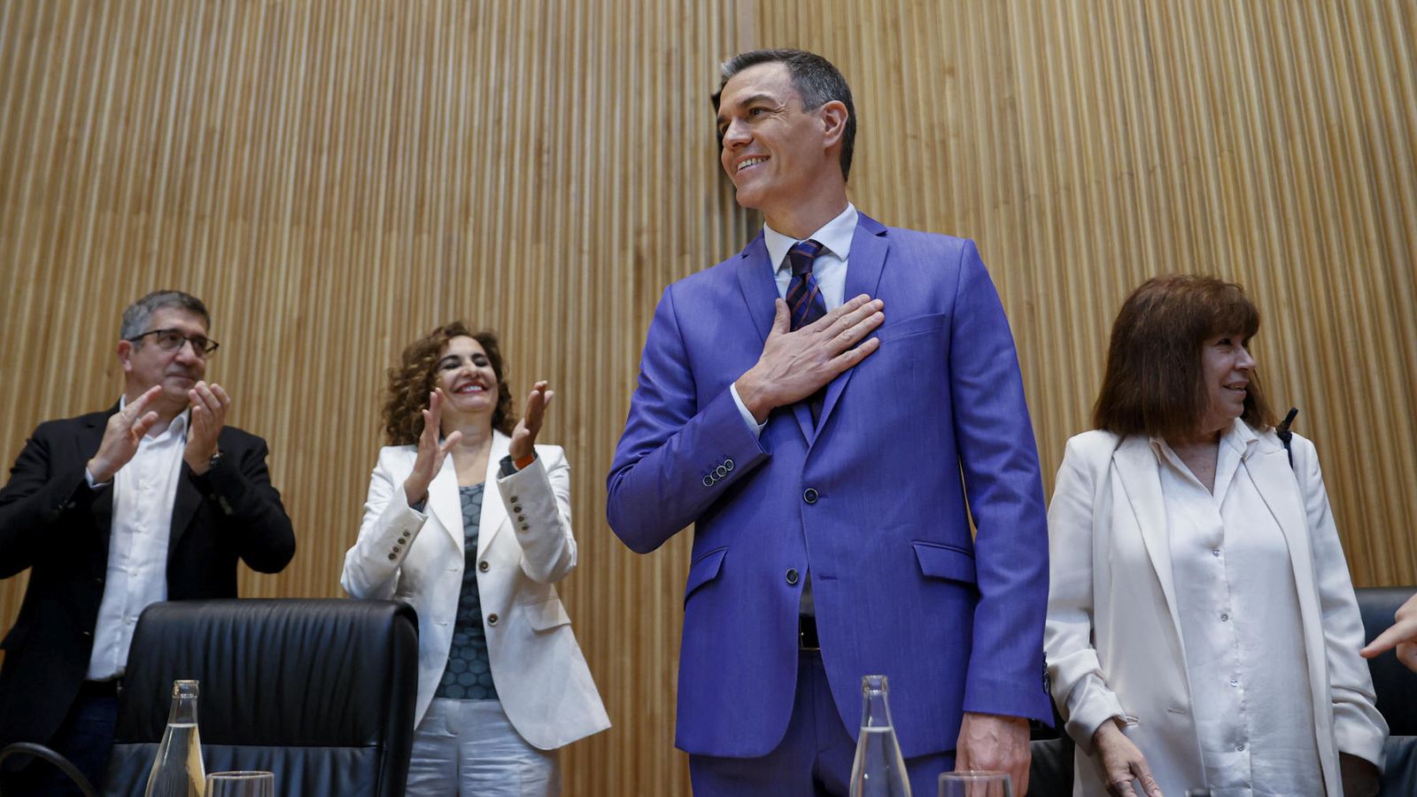 Sánchez, aquest dimecres en la reunió amb diputats i senadors al Congrés
