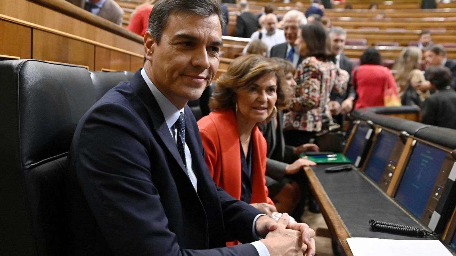 El president del govern espanyol en funcions Pedro Sánchez durant una sessió de control al Congrés El president del govern espanyol en funcions Pedro Sánchez durant una sessió de control al Congrés