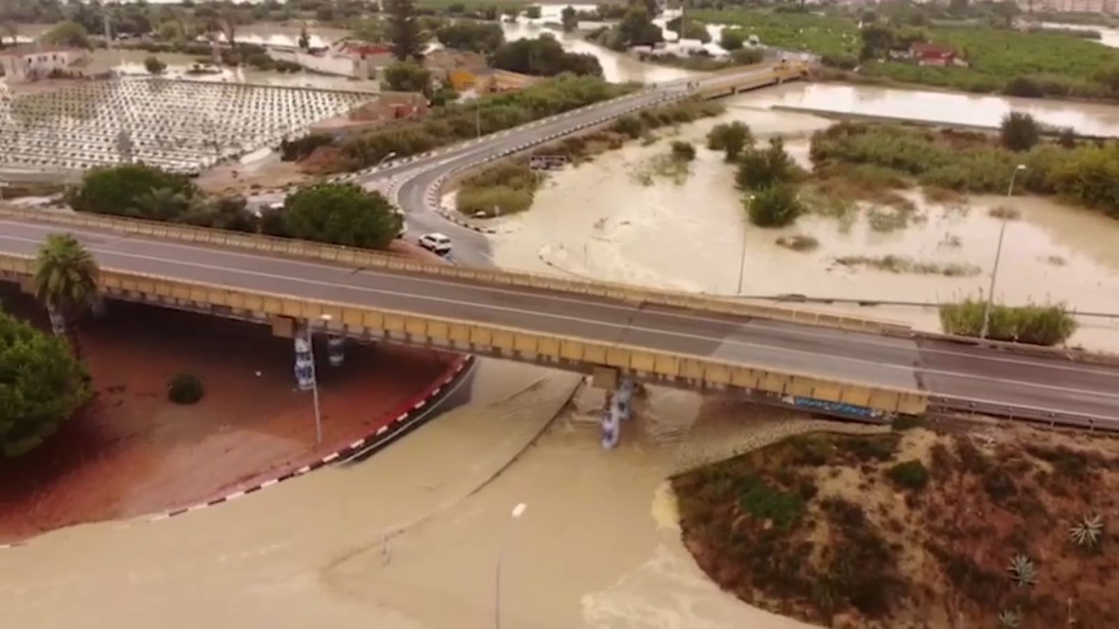 Imatge de les inundacions al Baix Segura provocades per la Dana del 2019