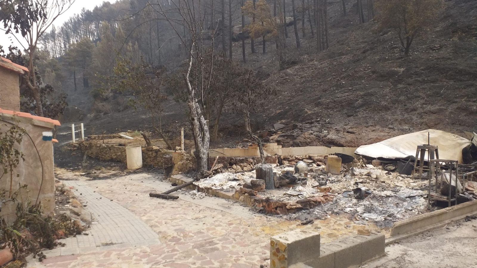 Una imatge del territori afectat pel foc