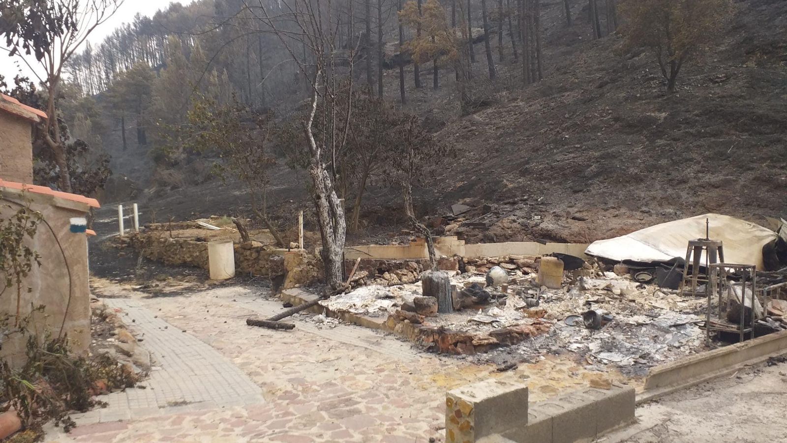 Una imatge del territori afectat pel foc