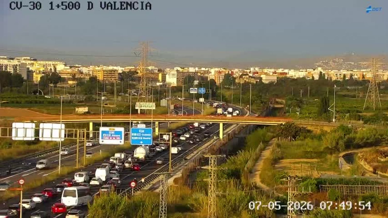 Congestió a la CV-30, este dijous