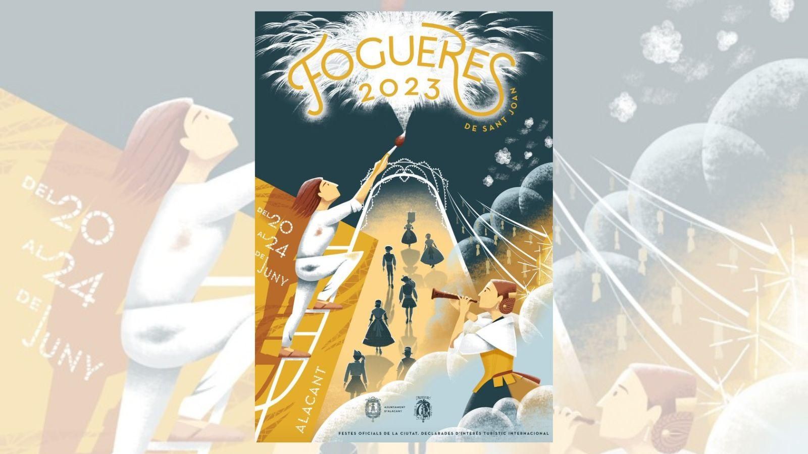 Imatge del cartell de les Fogueres d'Alacant 2023
