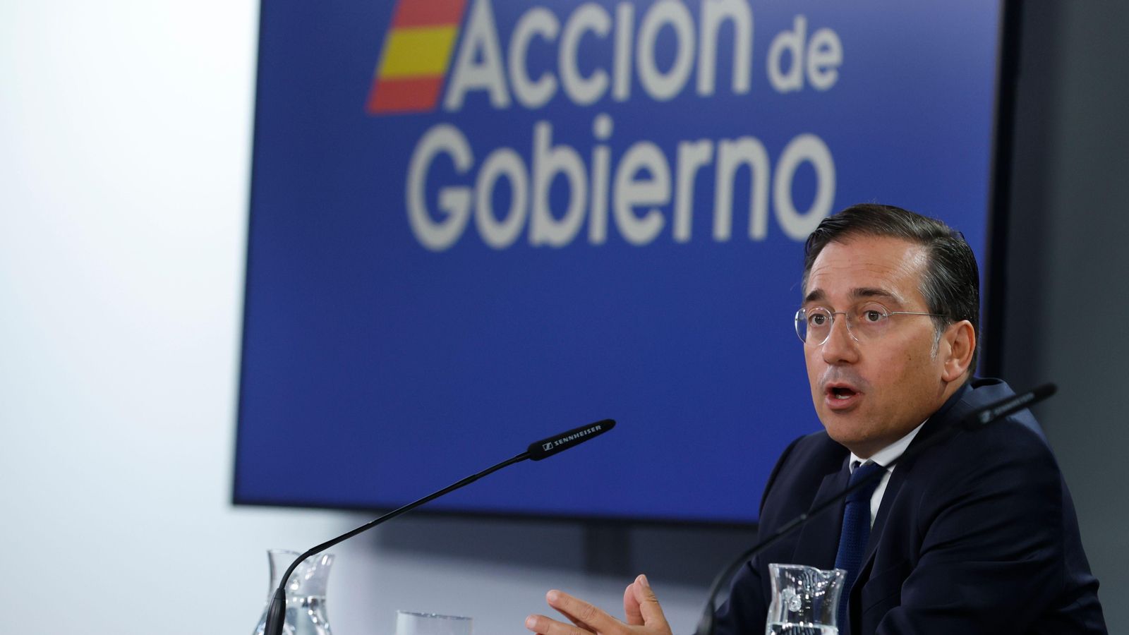Roda de premsa del ministre d'Afers Estrangers, José Manuel Albares, després del Consell de Ministres Roda de premsa del ministre d'Afers Estrangers, José Manuel Albares, després del Consell de Ministres