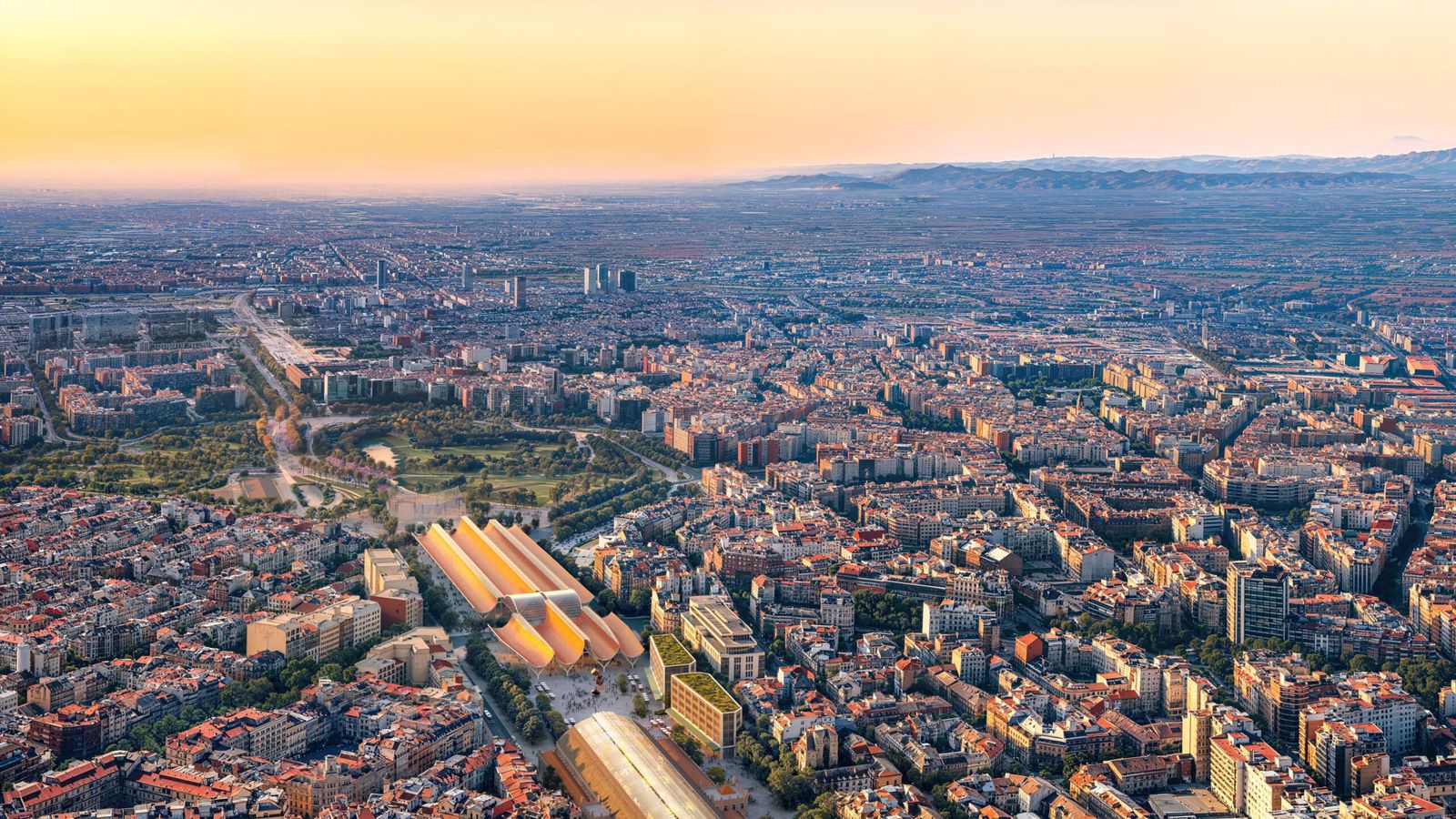 La futura Estació Central de València, des de l'aire
