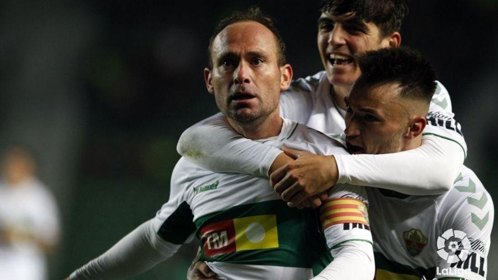 Nino celebra el seu gol 130 amb l'Elx