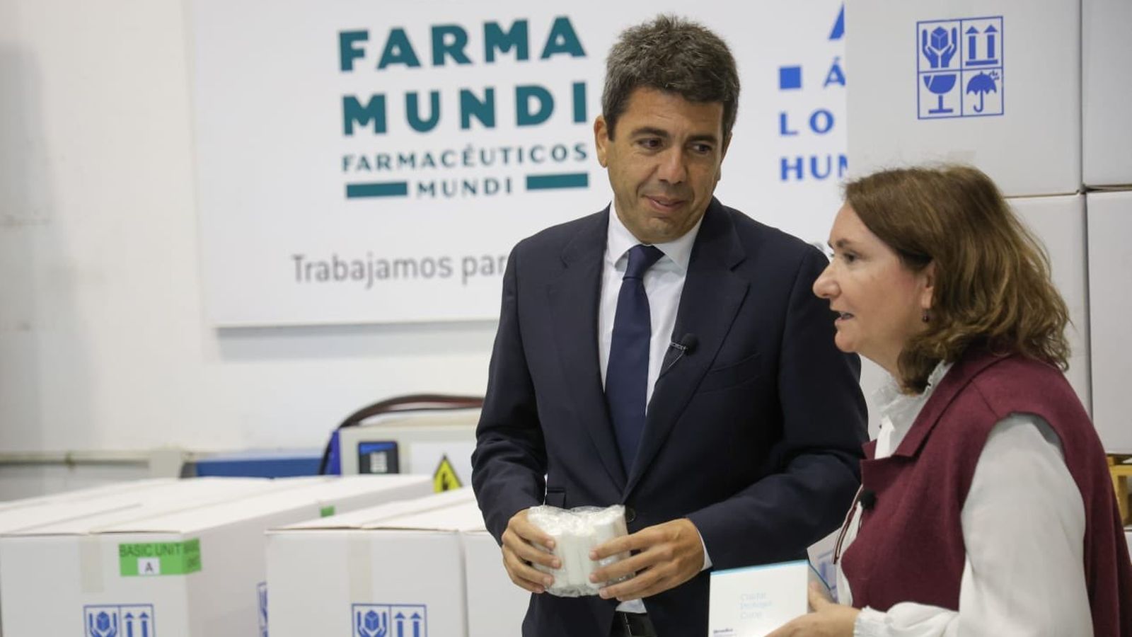 Mazón aquest dilluns en la seua visita a la seu de Farmamundi