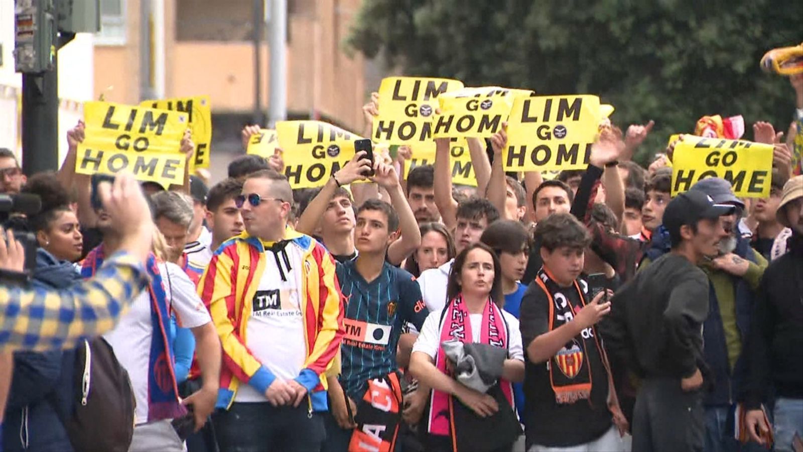 Imatge de l'última manifestació a les rodalies del Mestalla al maig de 2024