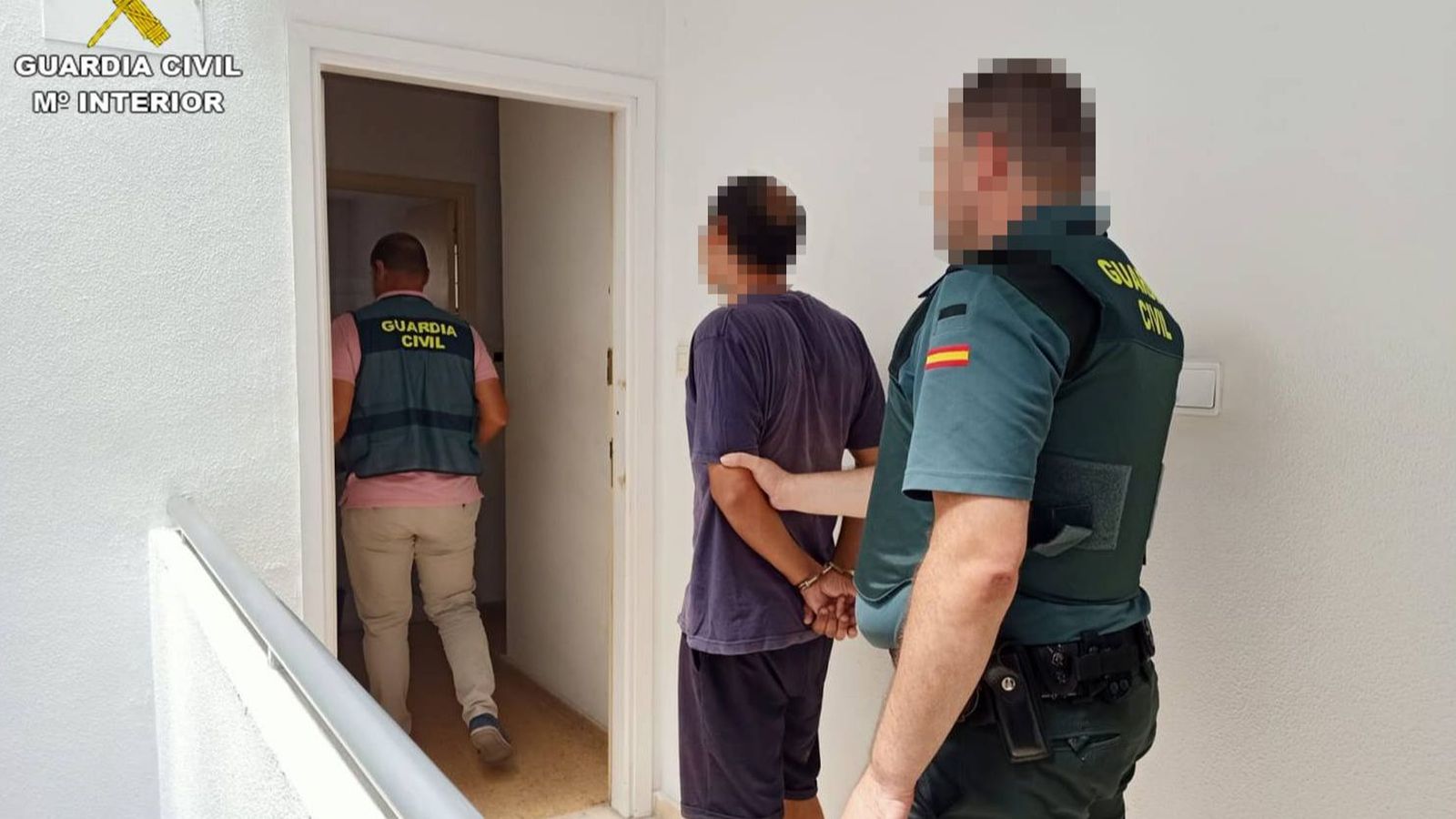 El presumpte agressor en el moment de la detenció