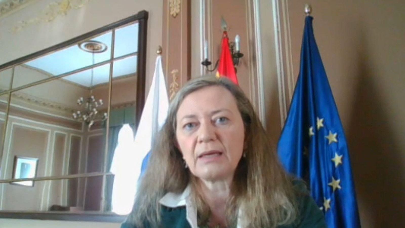 La delegada del govern espanyol sobre violència de gènere Victoria Rosell, en un moment de la seua intervenció