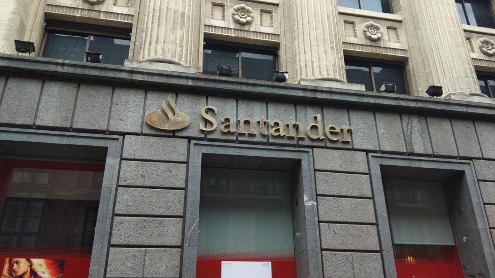 Oficina del Banc Santander, en una imatge d’arxiu