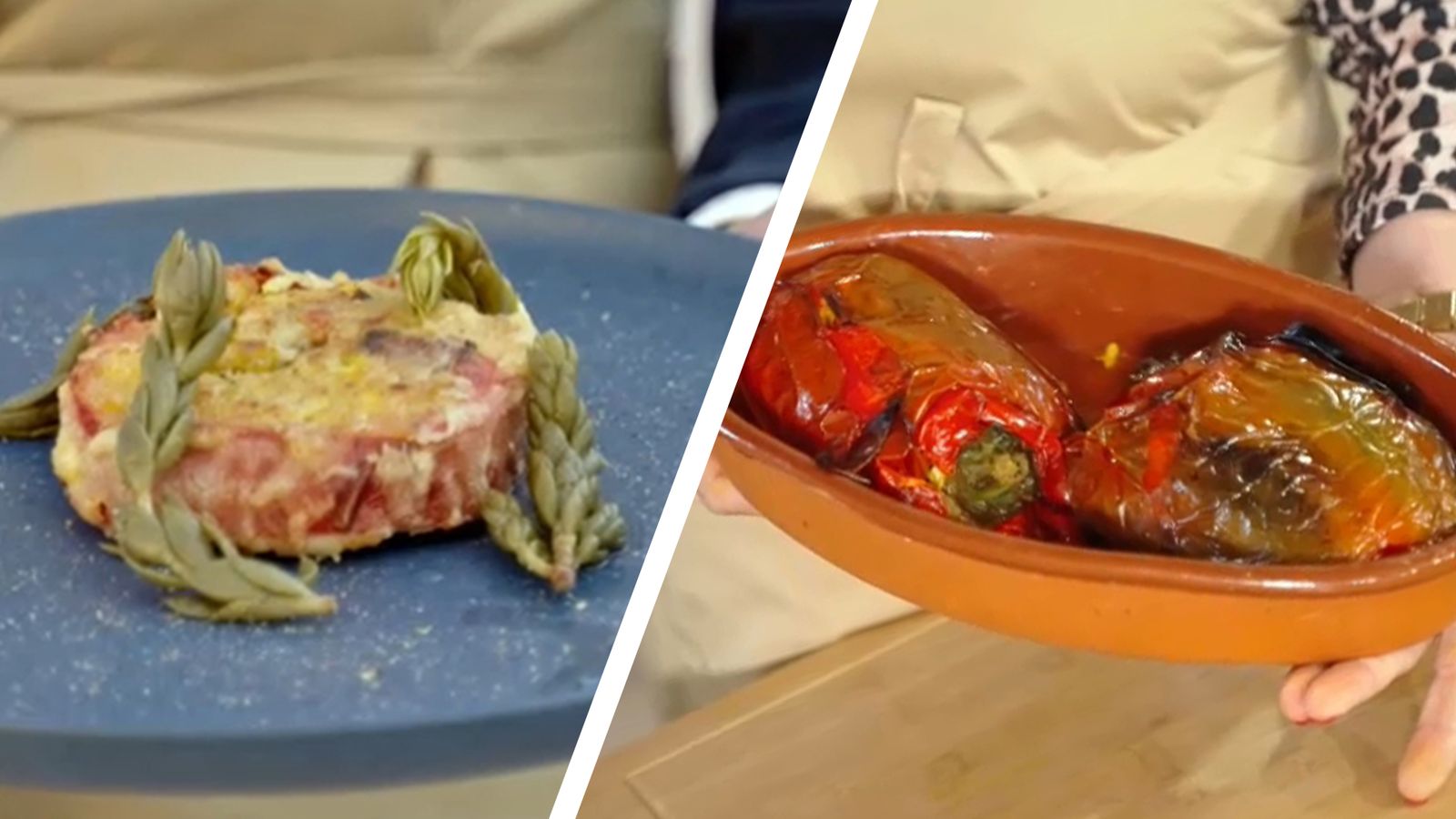 Medallons de pebres farcits amb figatell de Tavernes de la Valldigna