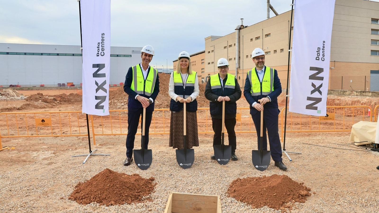 Acte de col·locació de la primera pedra del primer centre de dades de València