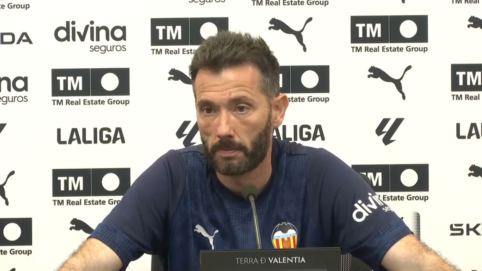 El tècnic del València CF, Carlos Corberán