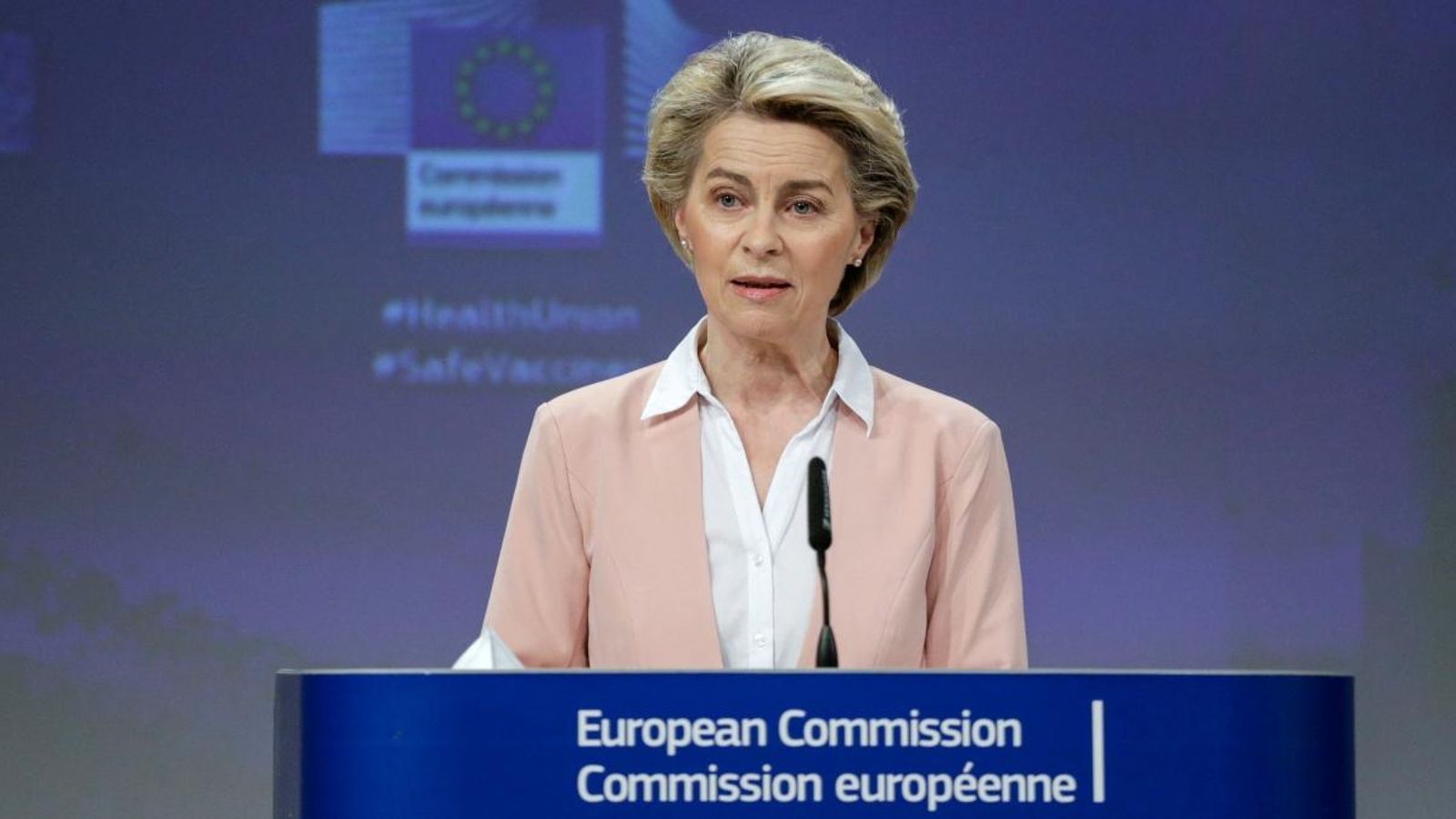 La presidenta de la Comissió Europea, Ursula von der Leyen, aquest dimecres durant la presentació del programa