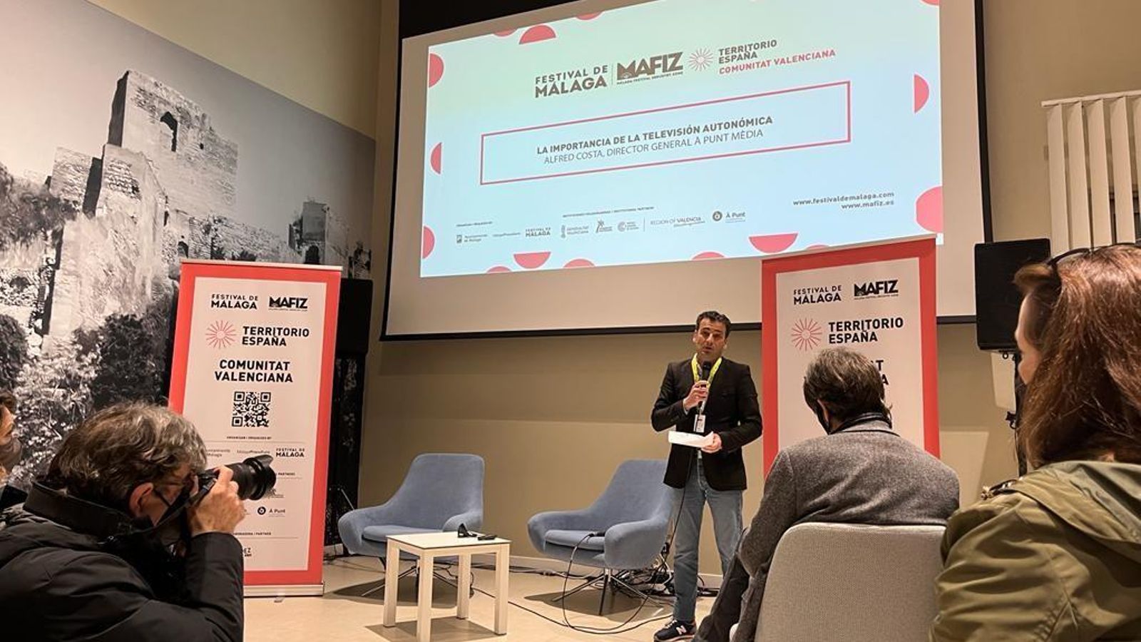 Alfred Costa, director general d'À Punt a la seua intervenció al Mafiz aquest matí