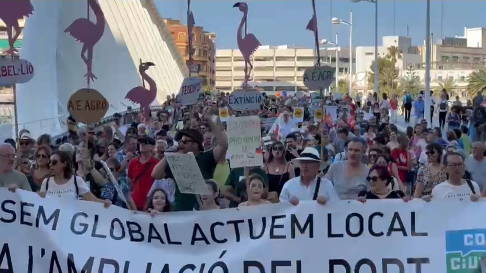 Manifestació contra l'ampliació del Port de València aquest divendres a la vesprada