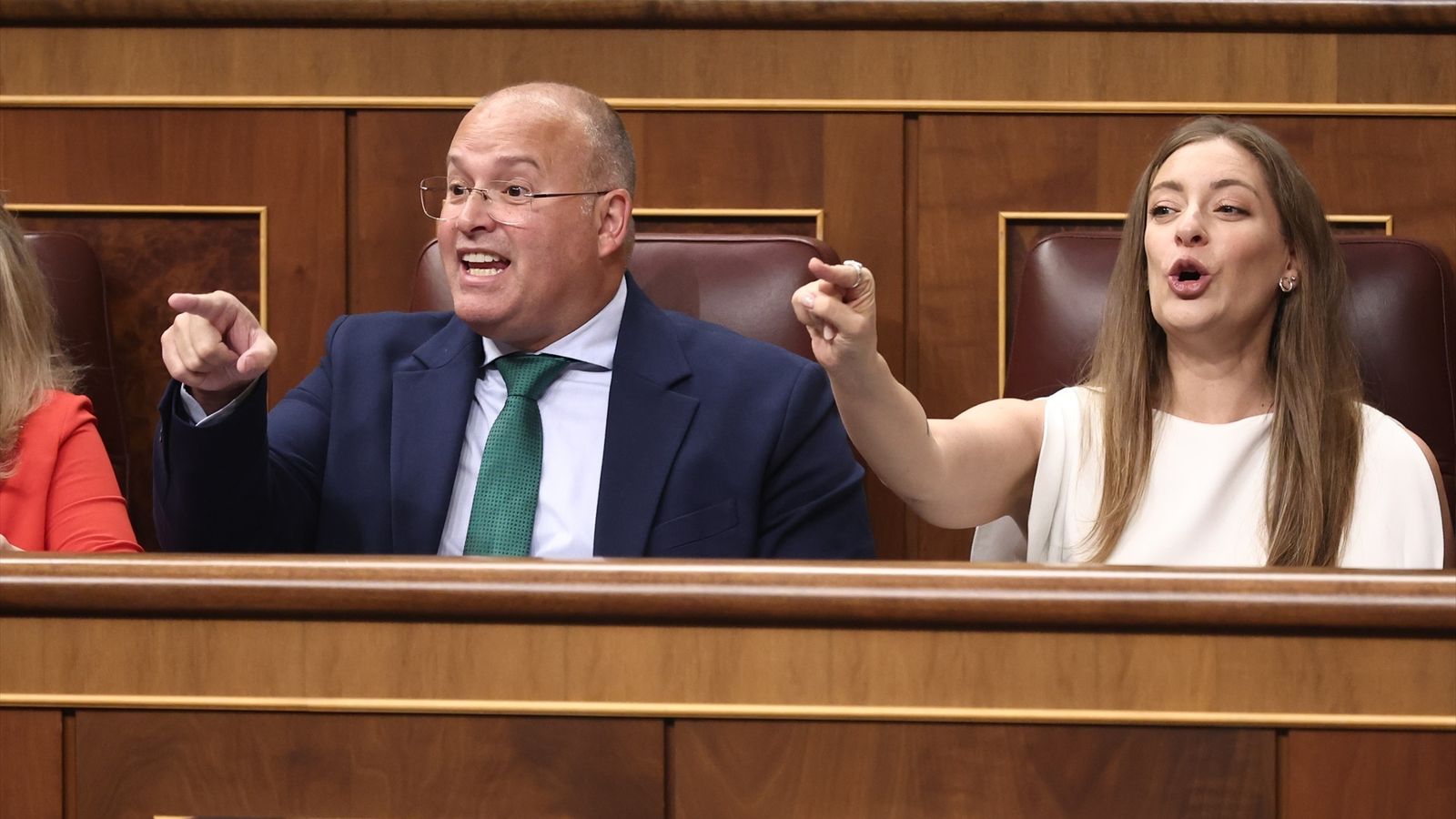 Miguel Tellado i la portaveu del PP al Congrés, Esther Muñoz