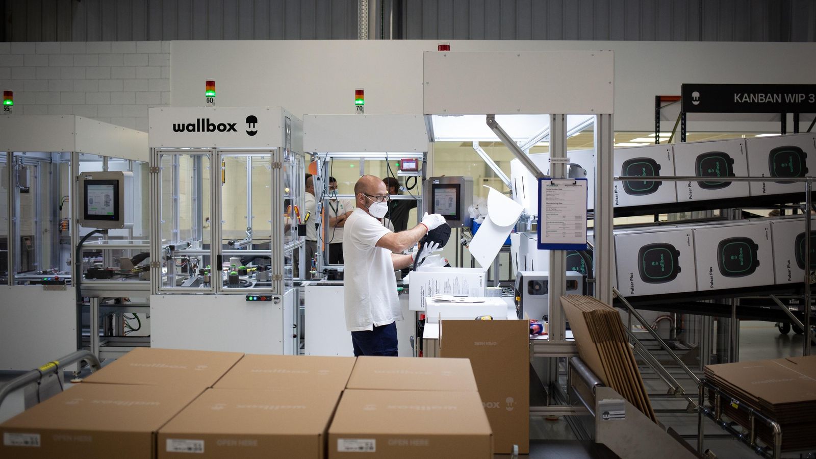 Una de les fàbriques de Wallbox a Barcelona, inaugurada a l'abril de 2022