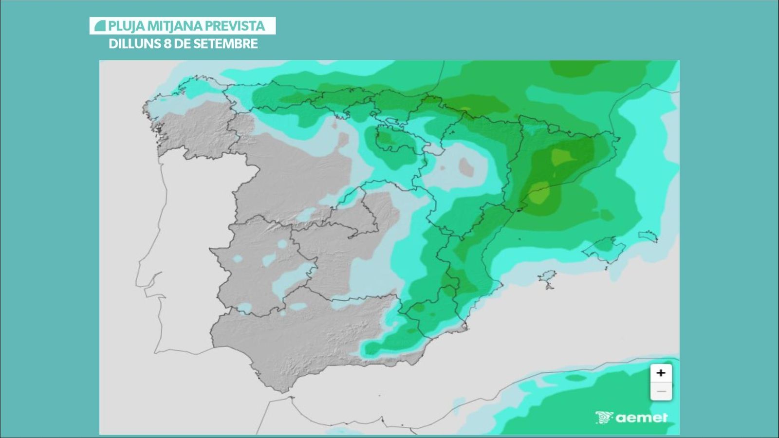 Més calor diumenge a l'espera de pluges fortes entre dilluns i dimarts