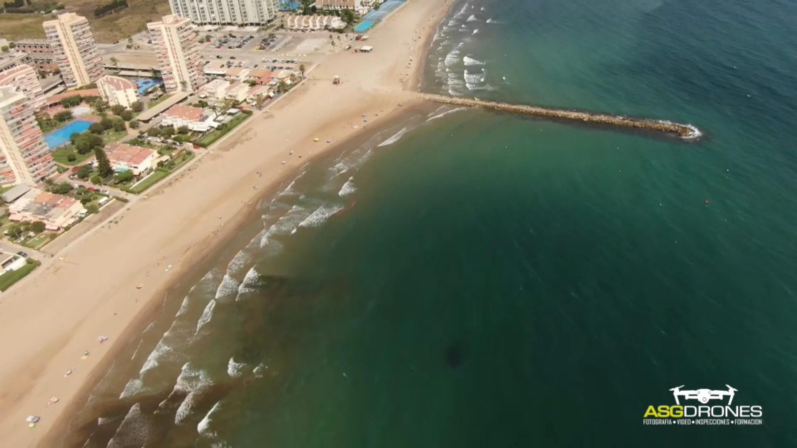 La platja del Puig des de l'aire, aquest dilluns