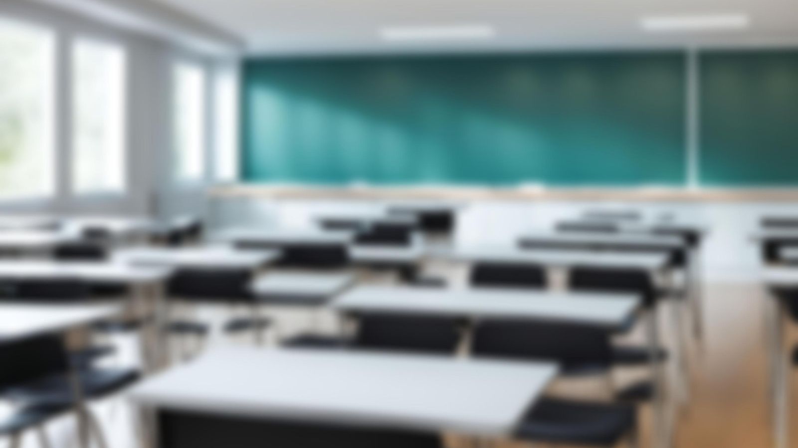 Imatge d'arxiu d'una aula d'escola buida