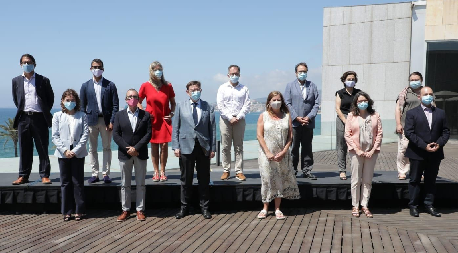 Els màxims representats del govern valencià i balear posen per a commemorar la cimera