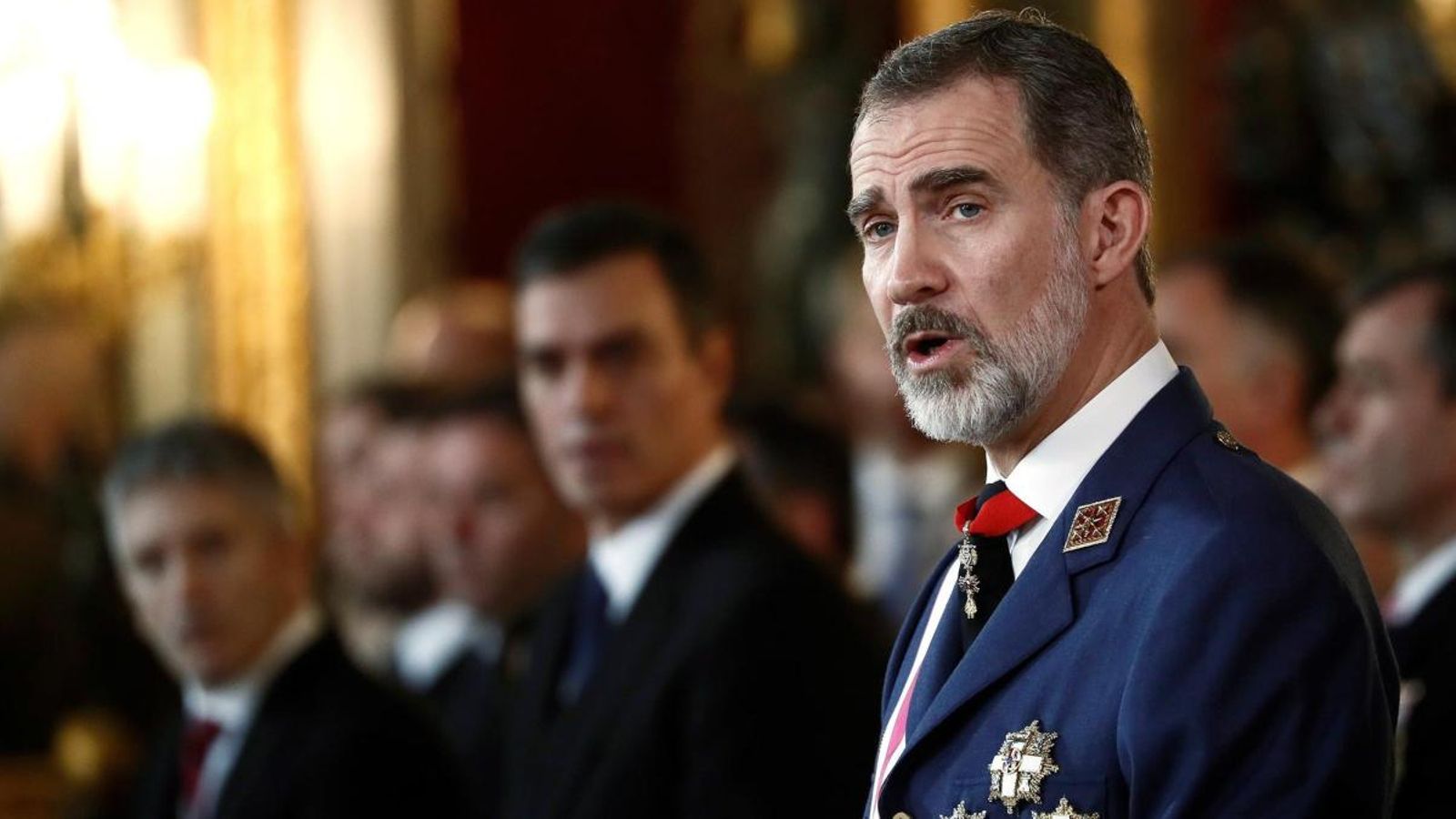 El rei Felip, en la celebració de la Pasqua Militar