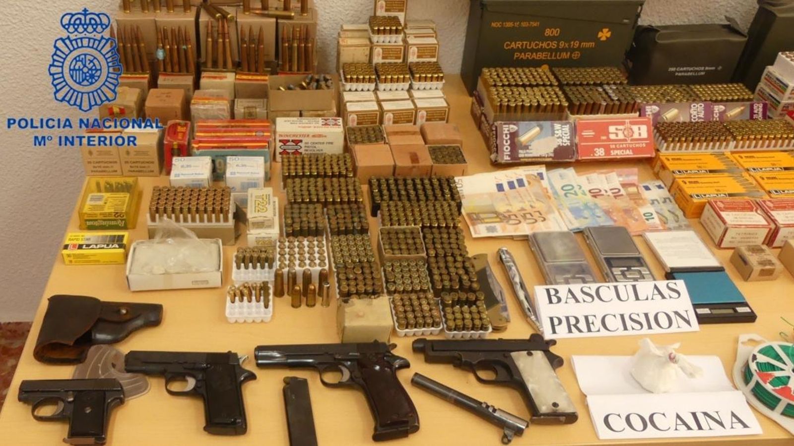 Armes confiscades a Gandia per la Policia Nacional