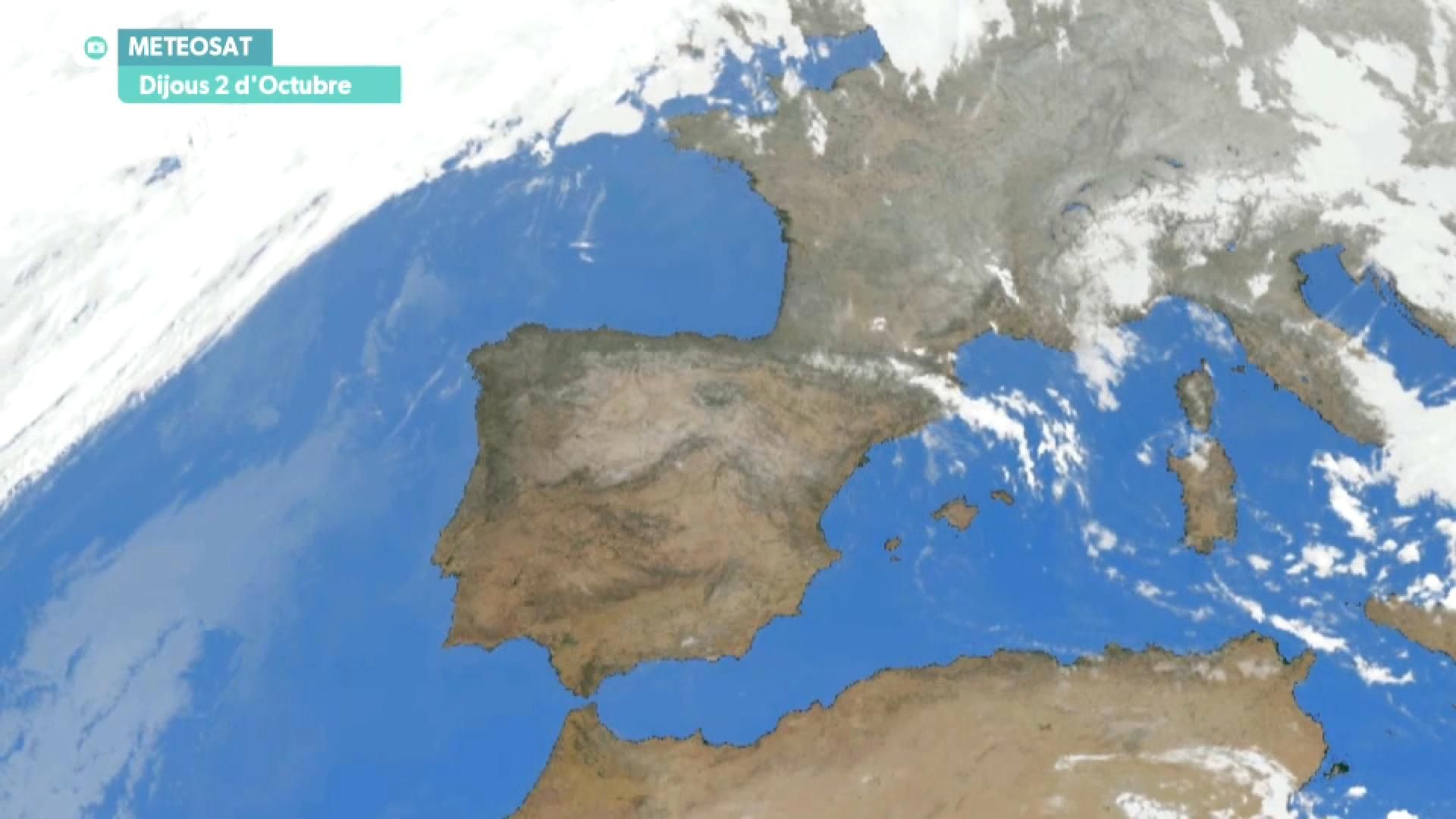 Cel ras a la península ibèrica el dijous 2 d'octubre